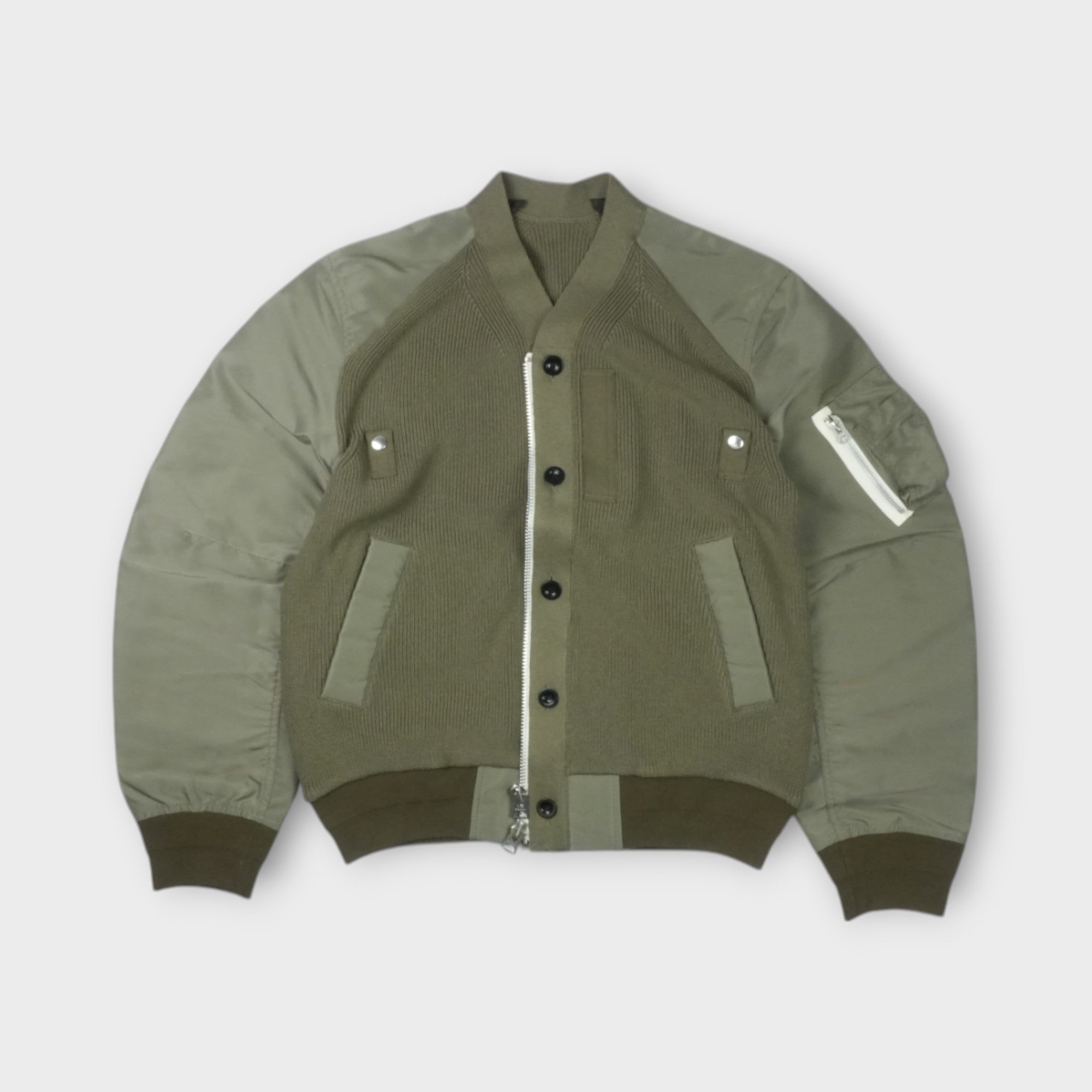 sacai Nylon Twill x Knit Blouson – mou by ACROPOLIS