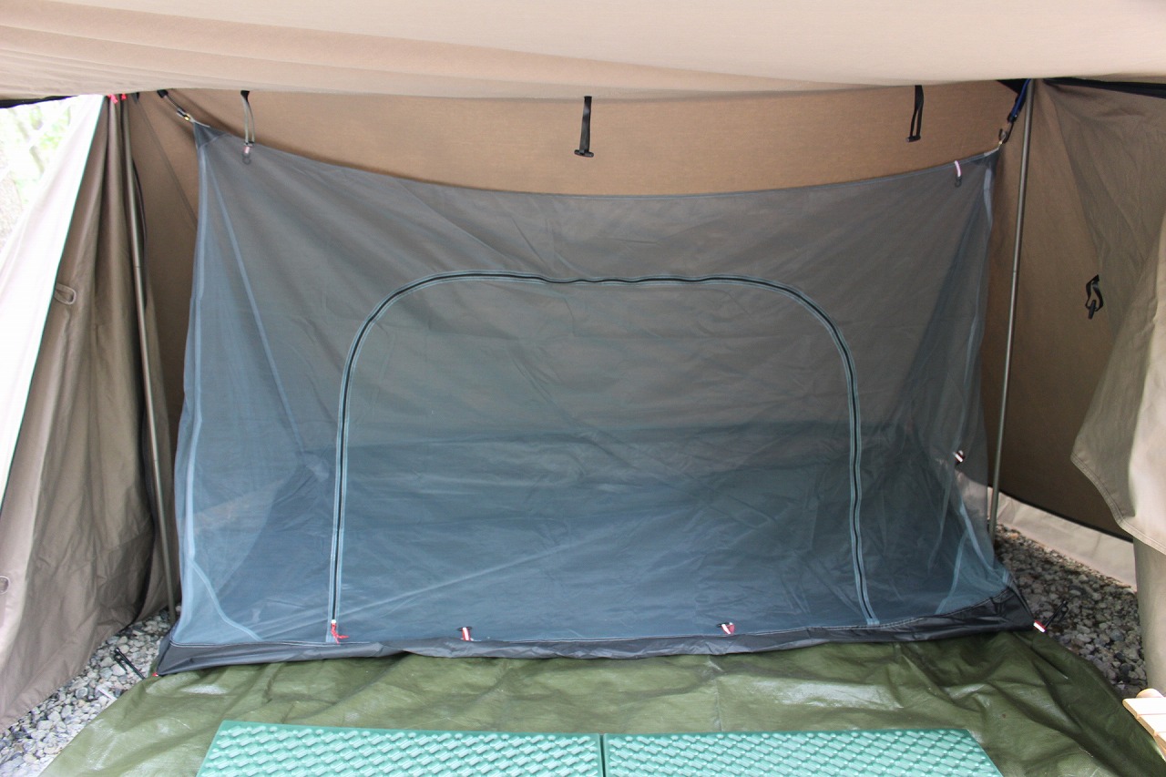 炎幕DXのメッシュインナーはFLYFLYGO モスキートネットがぴったり