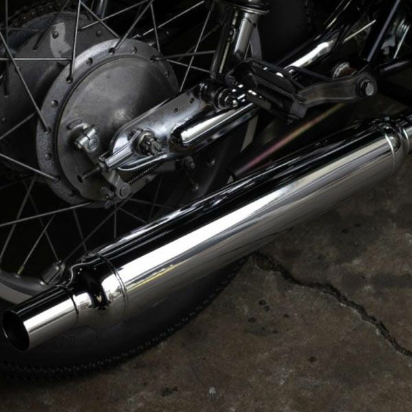 ヤマハ SR400/500 オールドスタイル手曲げマフラー クローム モーター