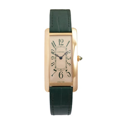 Cartier Tank Cintrée NSO - Yellow gold - Green numerals – Mr Watchley