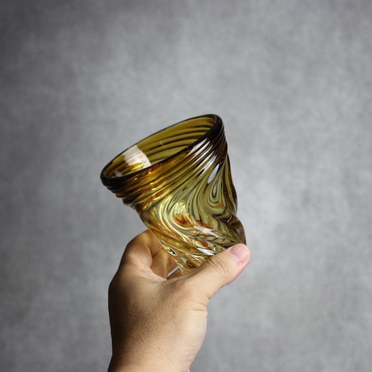 S.モールグラス ブラウン 琉球ガラス ガラス工房清天｜ガラス工房 清天