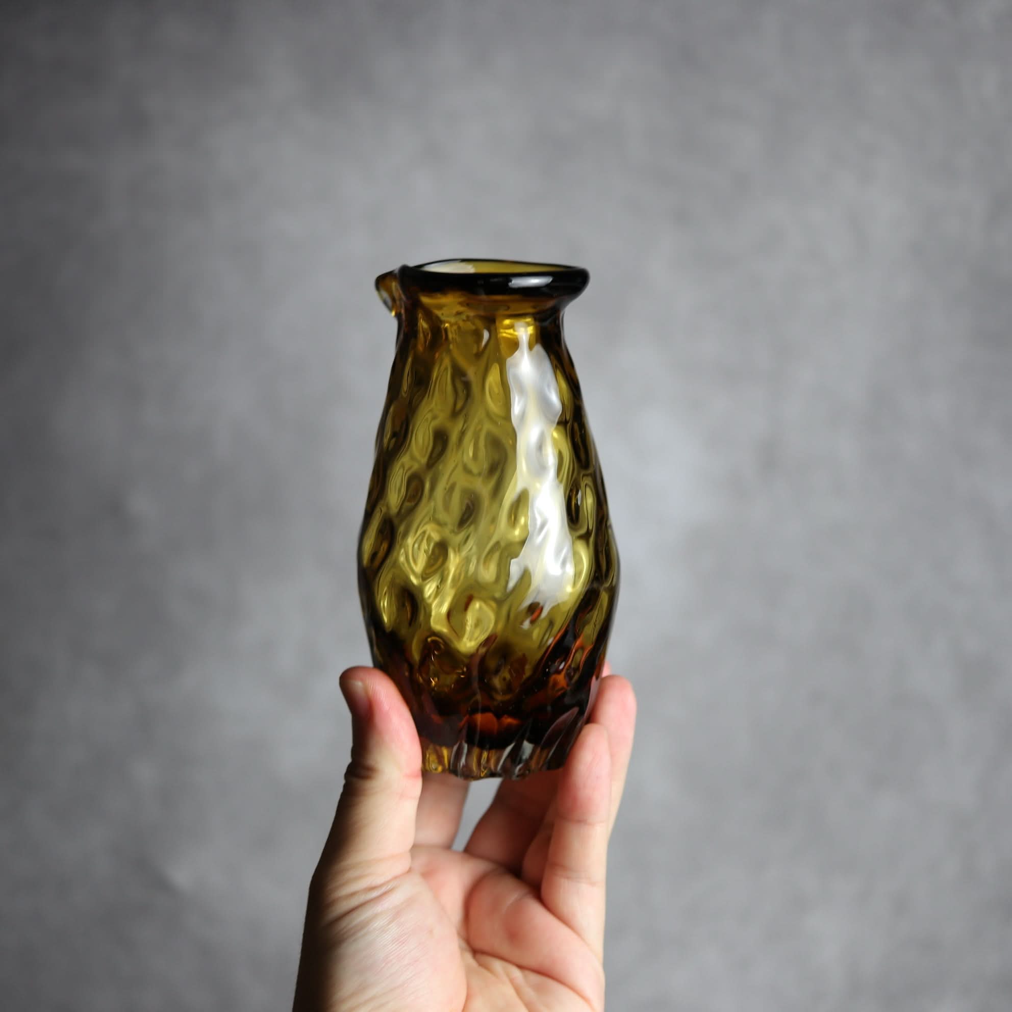 みなも徳利 ブラウン 琉球ガラス ガラス工房清天｜ガラス工房 清天