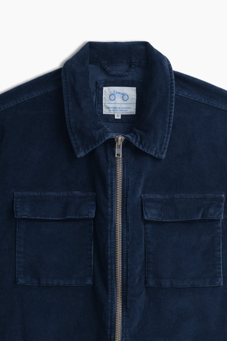 Navy Corduroy Zip-Up Jacket | Stylish & Comfortable Outerwear