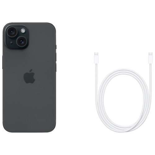 Refurbished (Fair) - Apple iPhone 15 128GB - Black - Unlocked