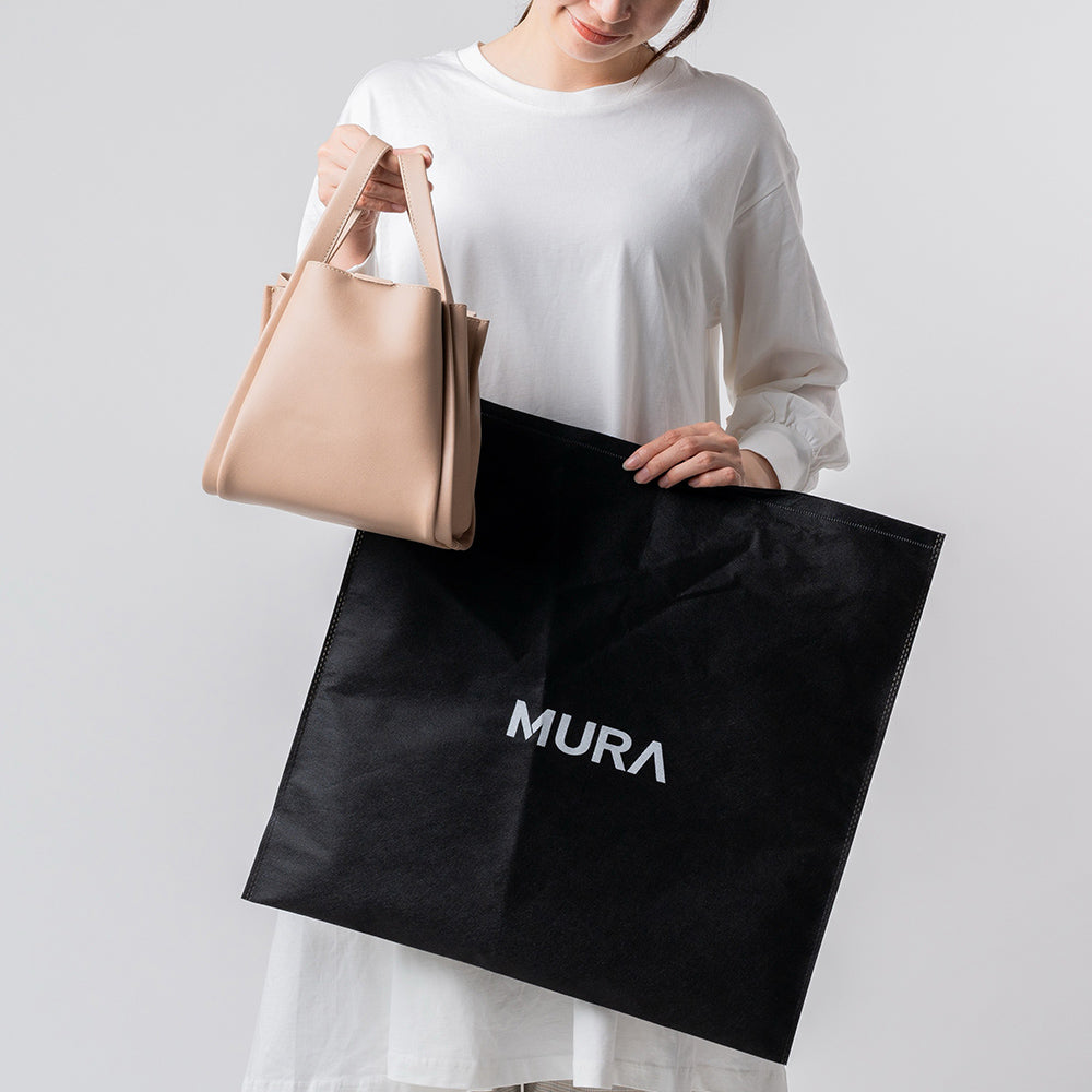 PUレザー 高見え ショルダーベルト付き キューブバッグ – MURA-ムラ