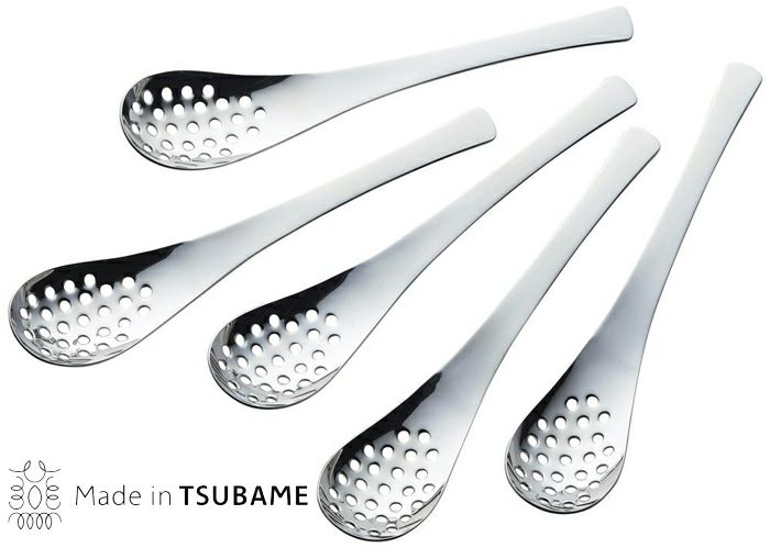 日本製 レンゲスプーン穴あき5本組 38533 ラーメンのコーンや肉味噌に