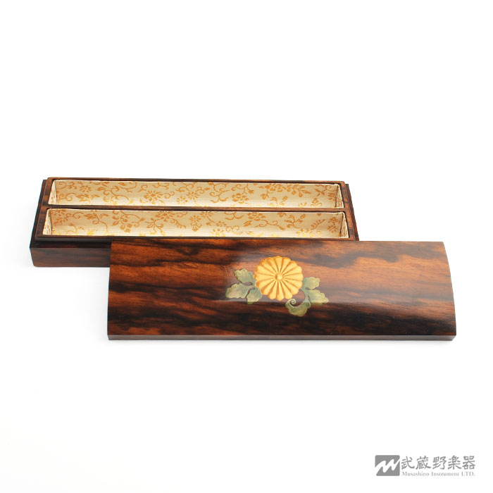 37黒柿墨流し 木製キャップ芯ケース 木目揃え 無塗装 37黒柿墨流し