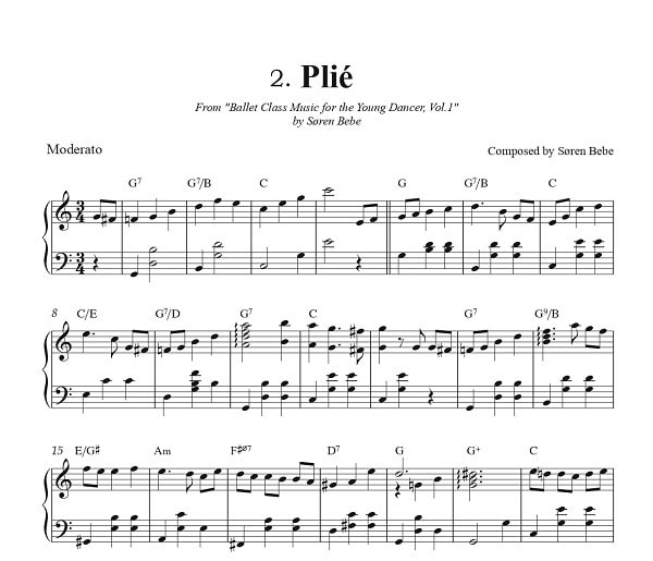 Ballet Class Music for the Young Dancer, Vol.1 バレエレッスン楽譜