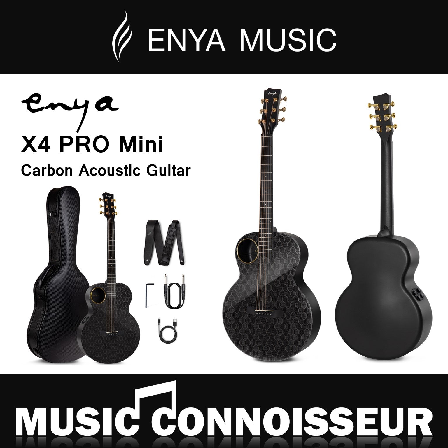 ENYA X4 PRO MINI Carbon Acoustic Guitar – Music Connoisseur Singapore