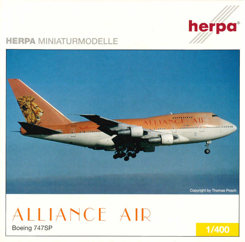 Boeing 747SP Alliance Air ZS-SPA Herpa 561679 1:400 - MW-Moba
