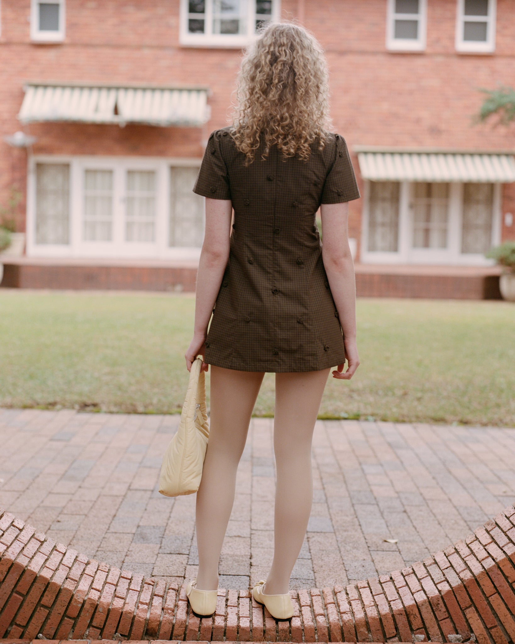 Dresses: Rosette Check Mini Dress - Ivy Check - My mum made it