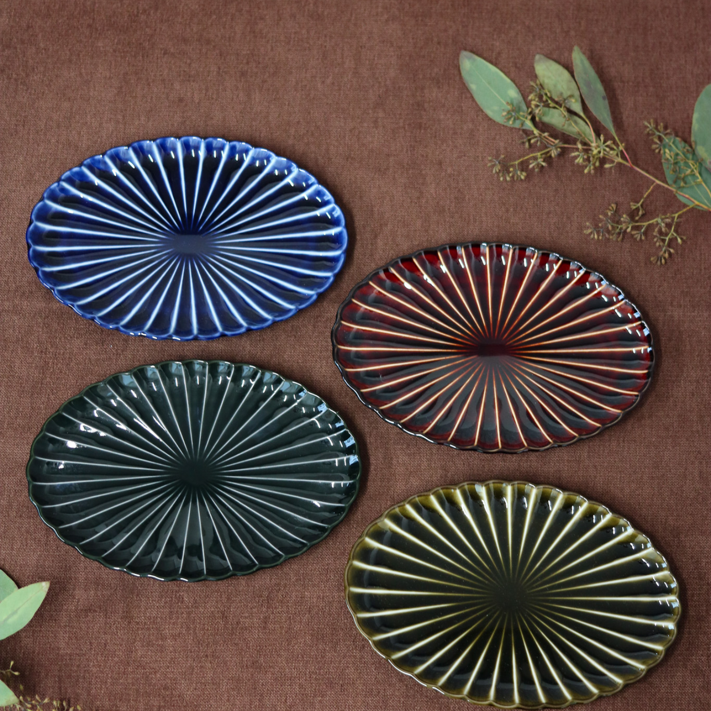 楕円中皿｜21cm｜オーバル｜ぎやまん陶｜美濃焼き – 美濃焼の