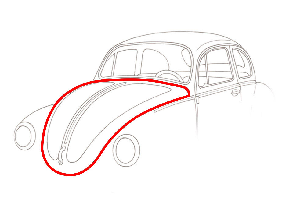 ジャーマンフロントフードシール T-1 STD 1961〜 & 1302 (定番品