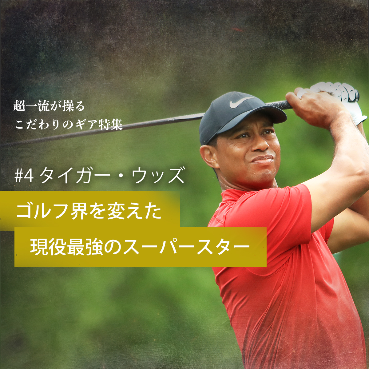 タイガー・ウッズ｜超一流が操るこだわりのギア特集｜ゴルフ用品