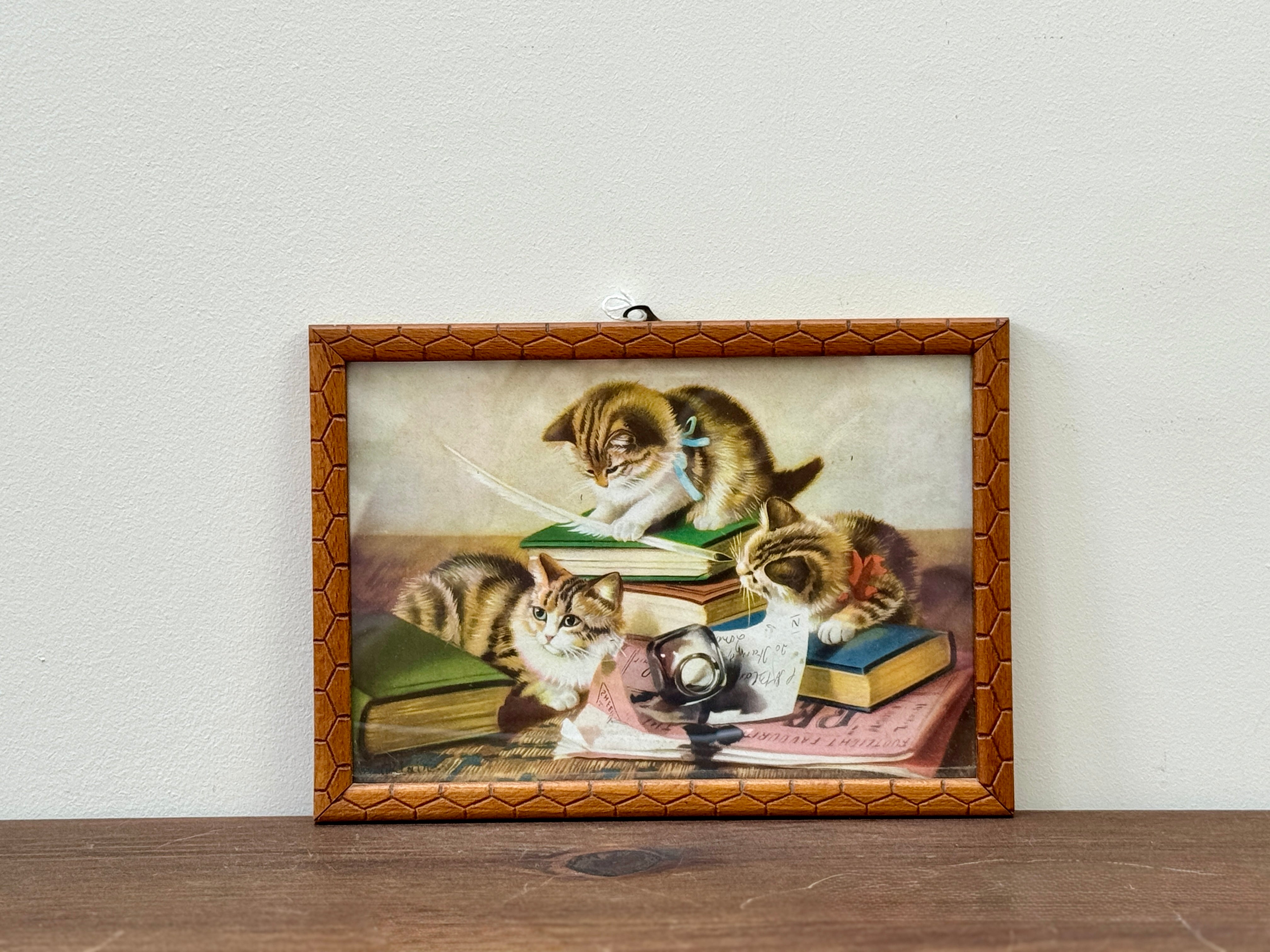 パリで出会ったヴィンテージ額入り猫のアートプリント｜チャールズ