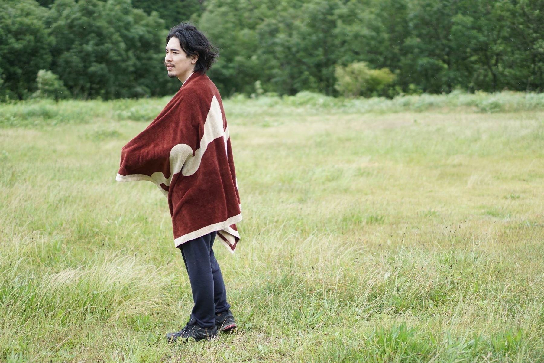 TOWEL BLANKET : I am new wave / wine red – MYTONE