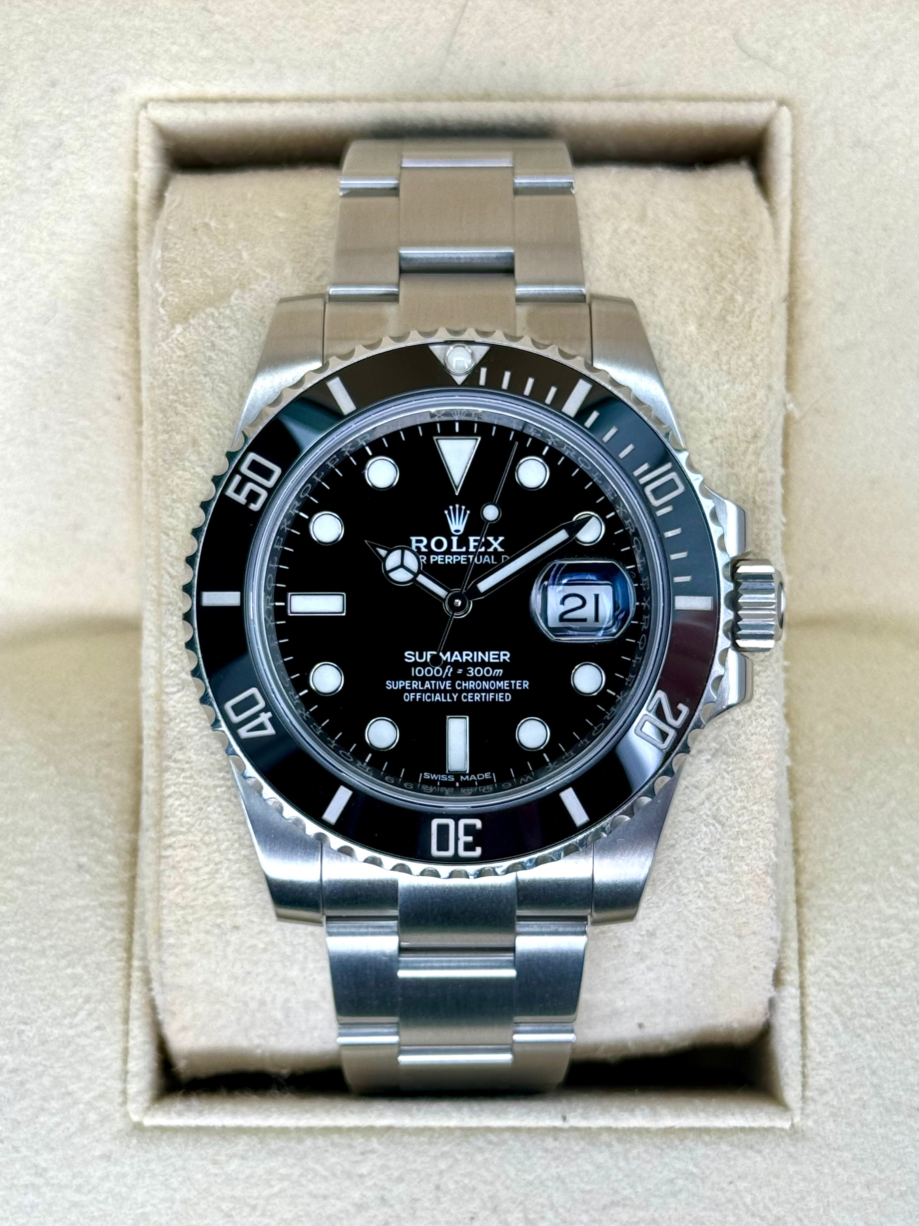 2020 Rolex Submariner 40mm 116610LN Stainless Steel Black Dial