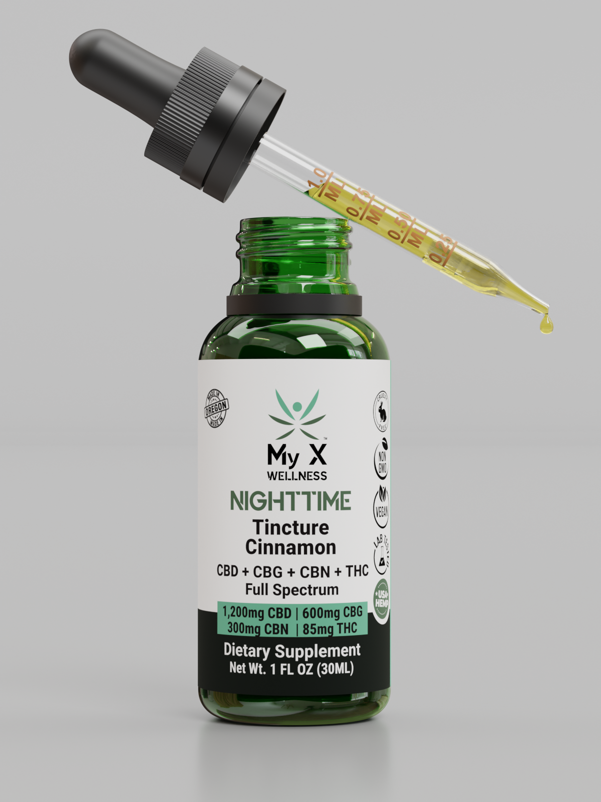 CBD and CBG Full Spectrum Oil for Sleep & Pain Relief - My X Wellness