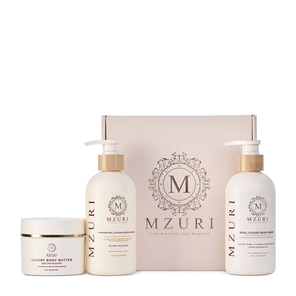 Complete Moisture Set | Body Wash + Body Butter + Lotion | Mzuri