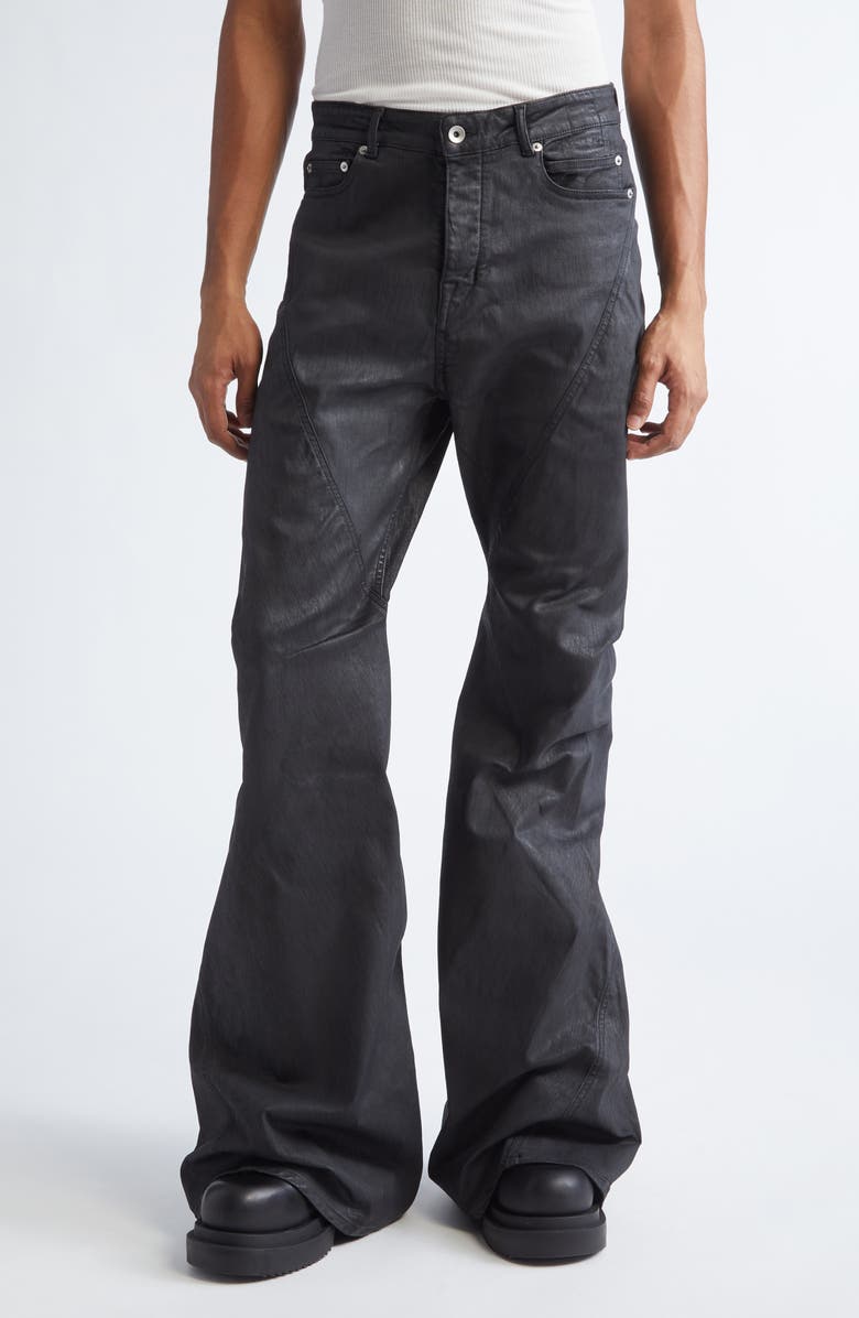 Rick Owens DRKSHDW Bias Waxed Bootcut Jeans | Nordstrom