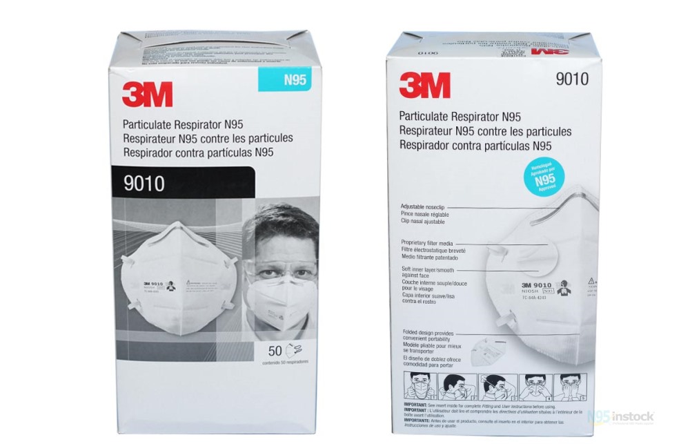 3M 9010 NIOSH N95 Mask Hygienically Individual Pack - N95 In Stock