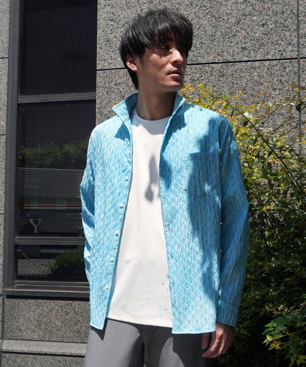 カラーコーティングスタンドカラーシャツ｜長袖｜ニコル公式通販サイト