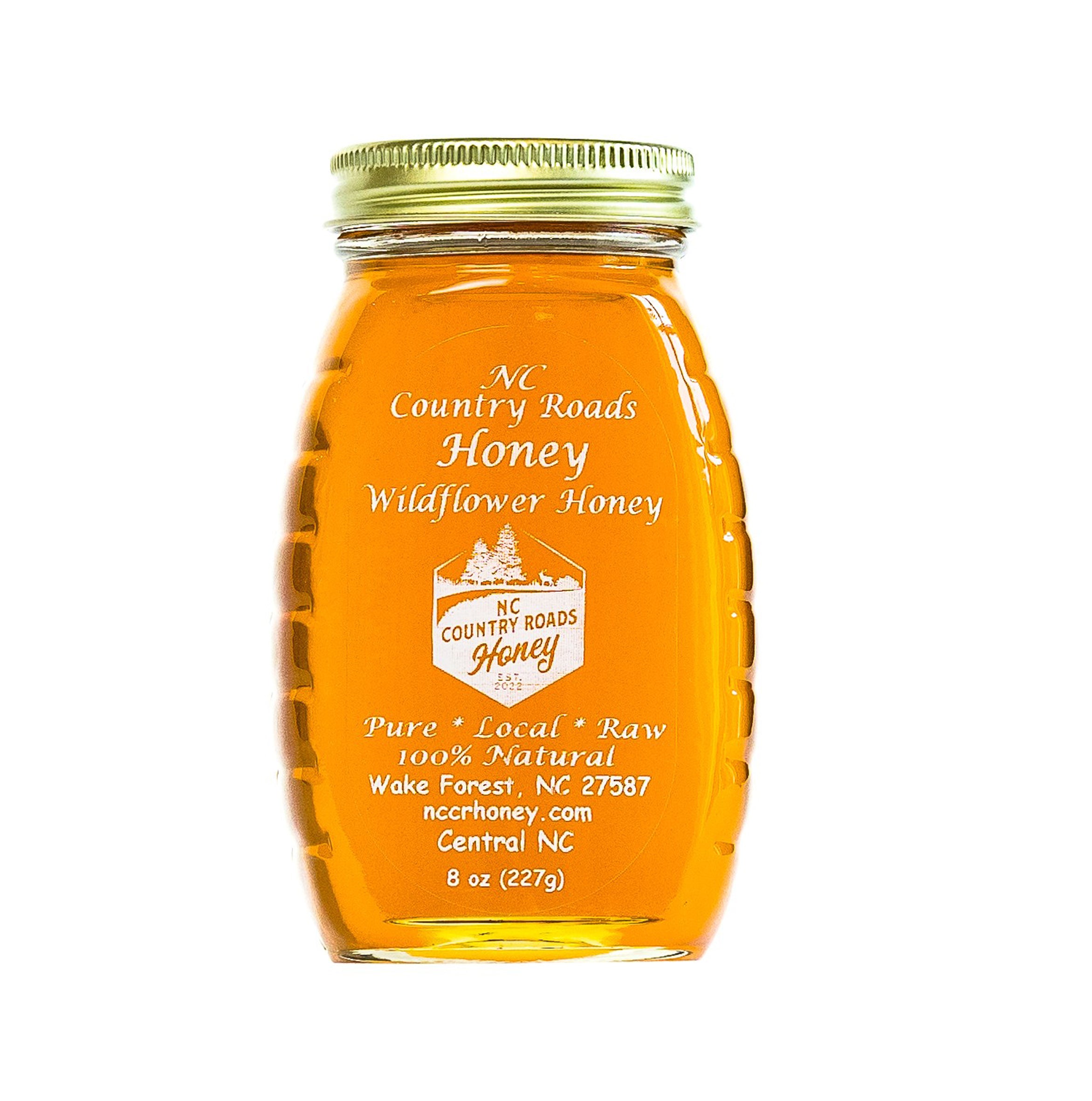 8 oz. Jar Local Wildflower Honey – NC Country Roads Honey