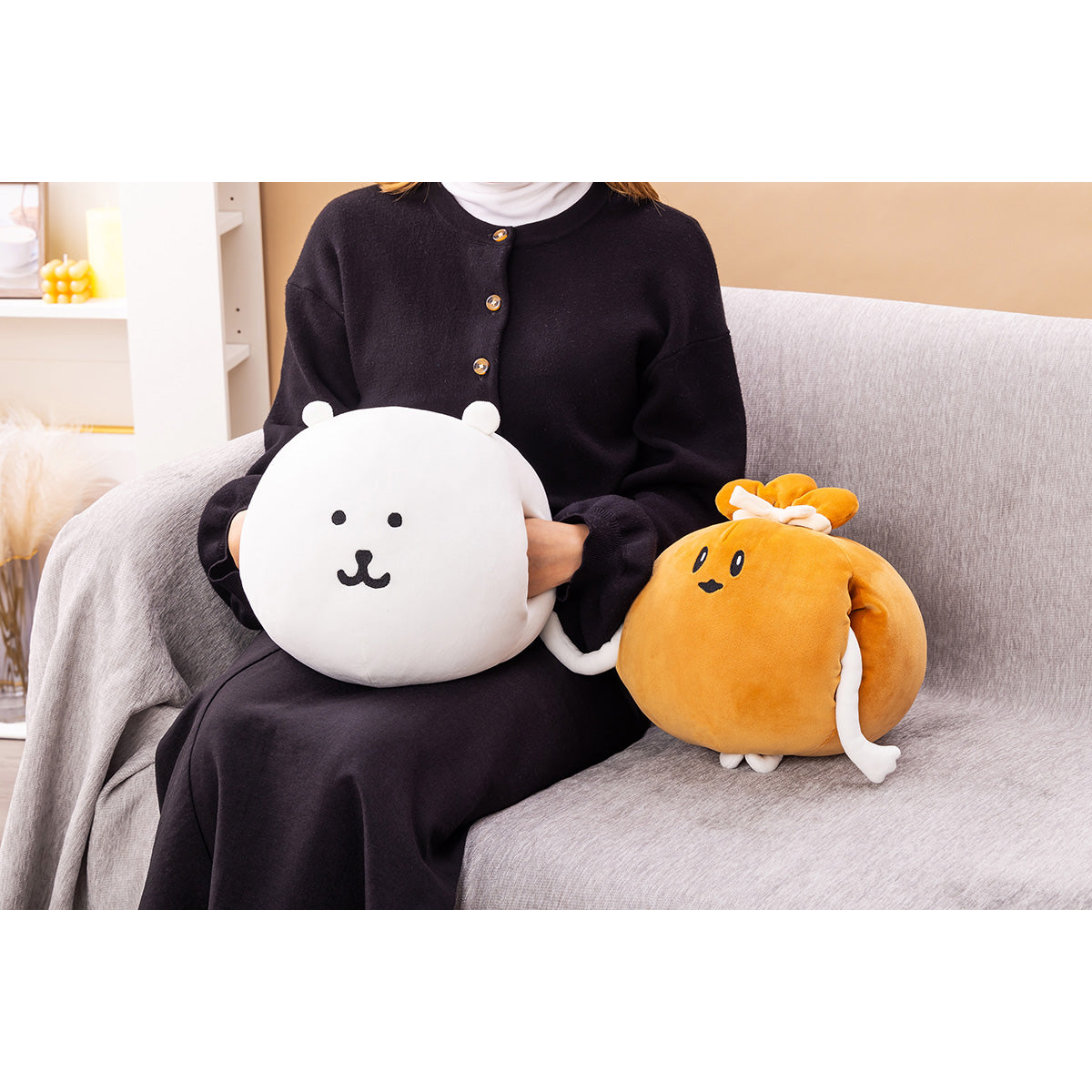 ナガノキャラクターズ ころころハンドマフクッション（ナガノのくま