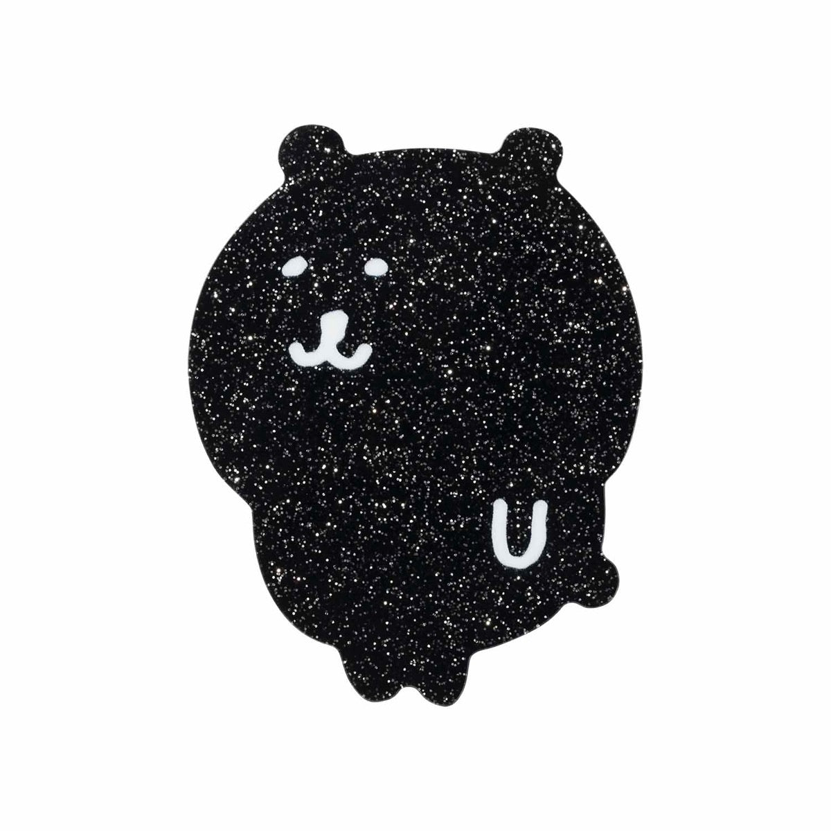 ナガノキャラクターズ ダイカットアクリルバッジ（ダークくま・ラメ