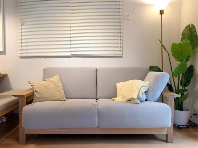 無印良品】ウッドフレームのソファーを購入しました！ | 片づけものさし