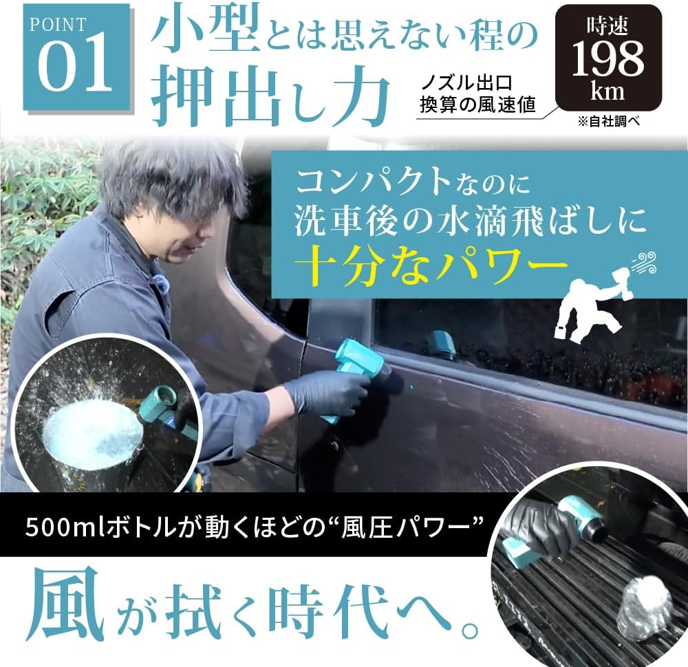 ウォッシュブロワー『手のひらサイズの暴風をあなたへ』 – ながら洗車