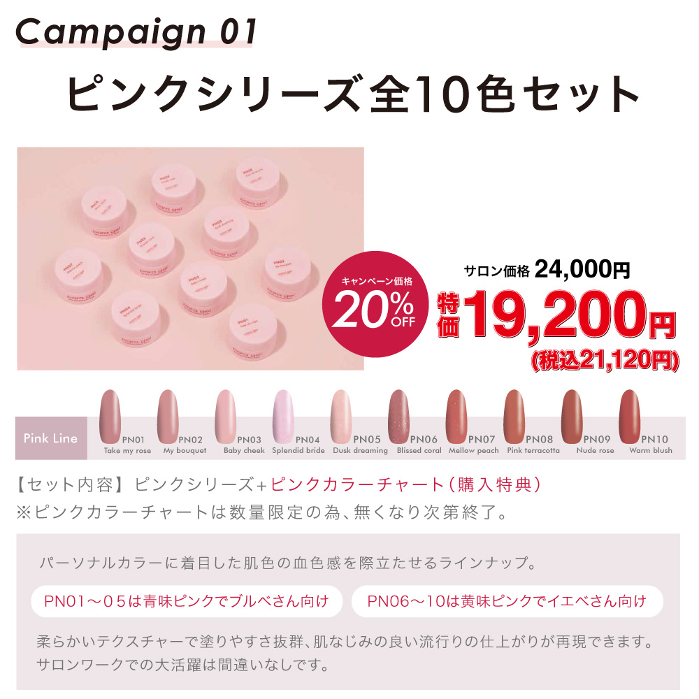 2025年2月paragelピンクラインカラーセットキャンペーン / NES