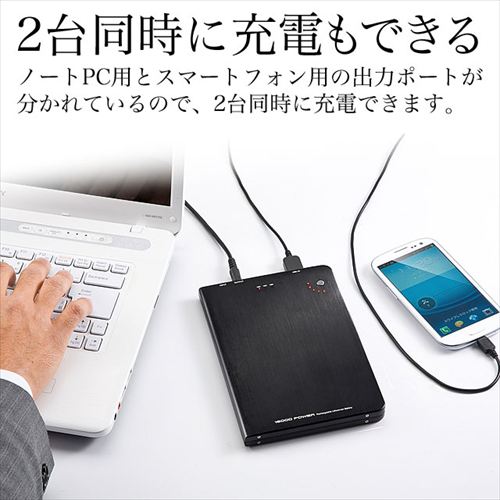 ノートPC 充電器（大容量モバイルバッテリー・16000mAh・ノート