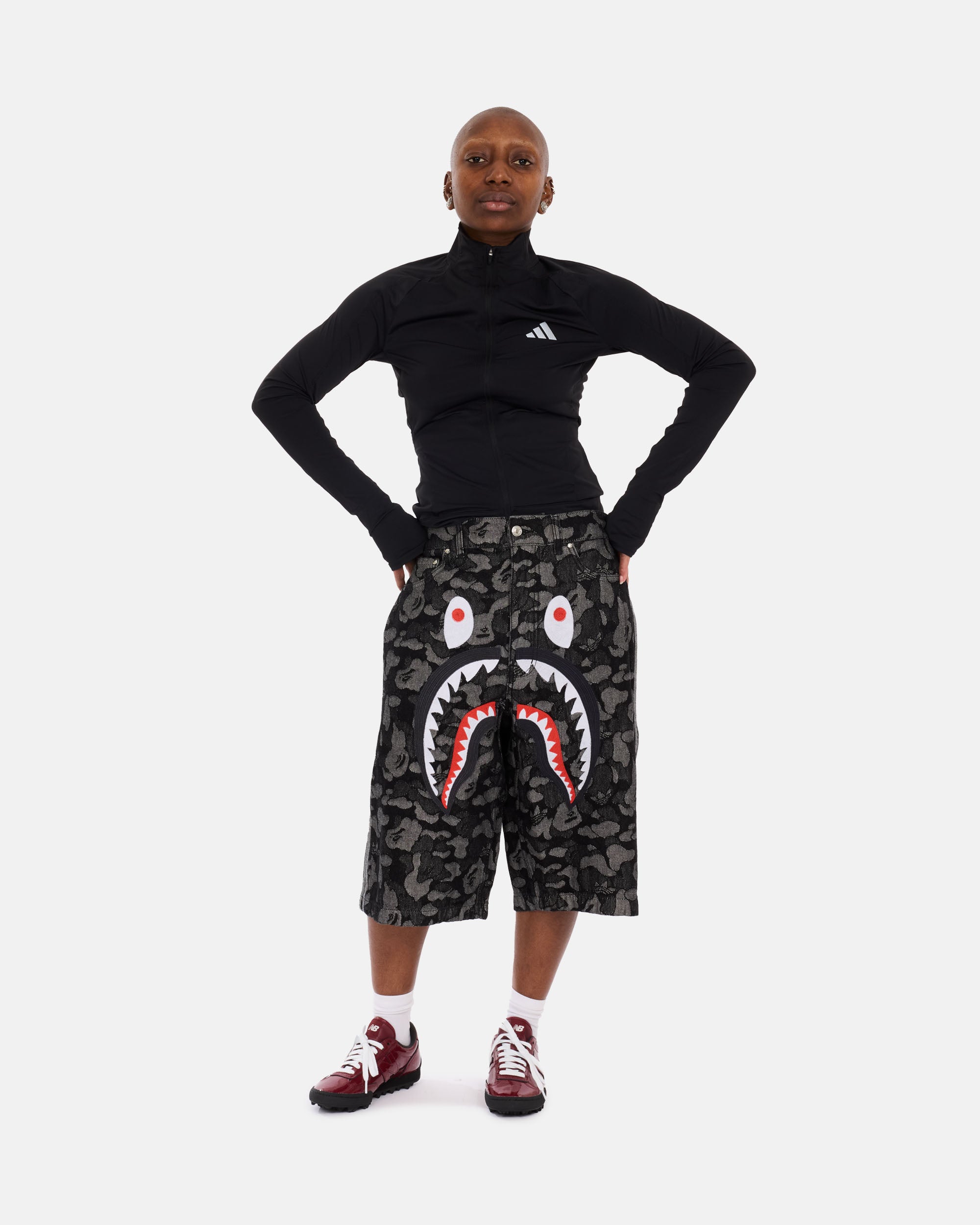 adidas Originals adidas Originals x BAPE Denim Jorts Grey KF4917