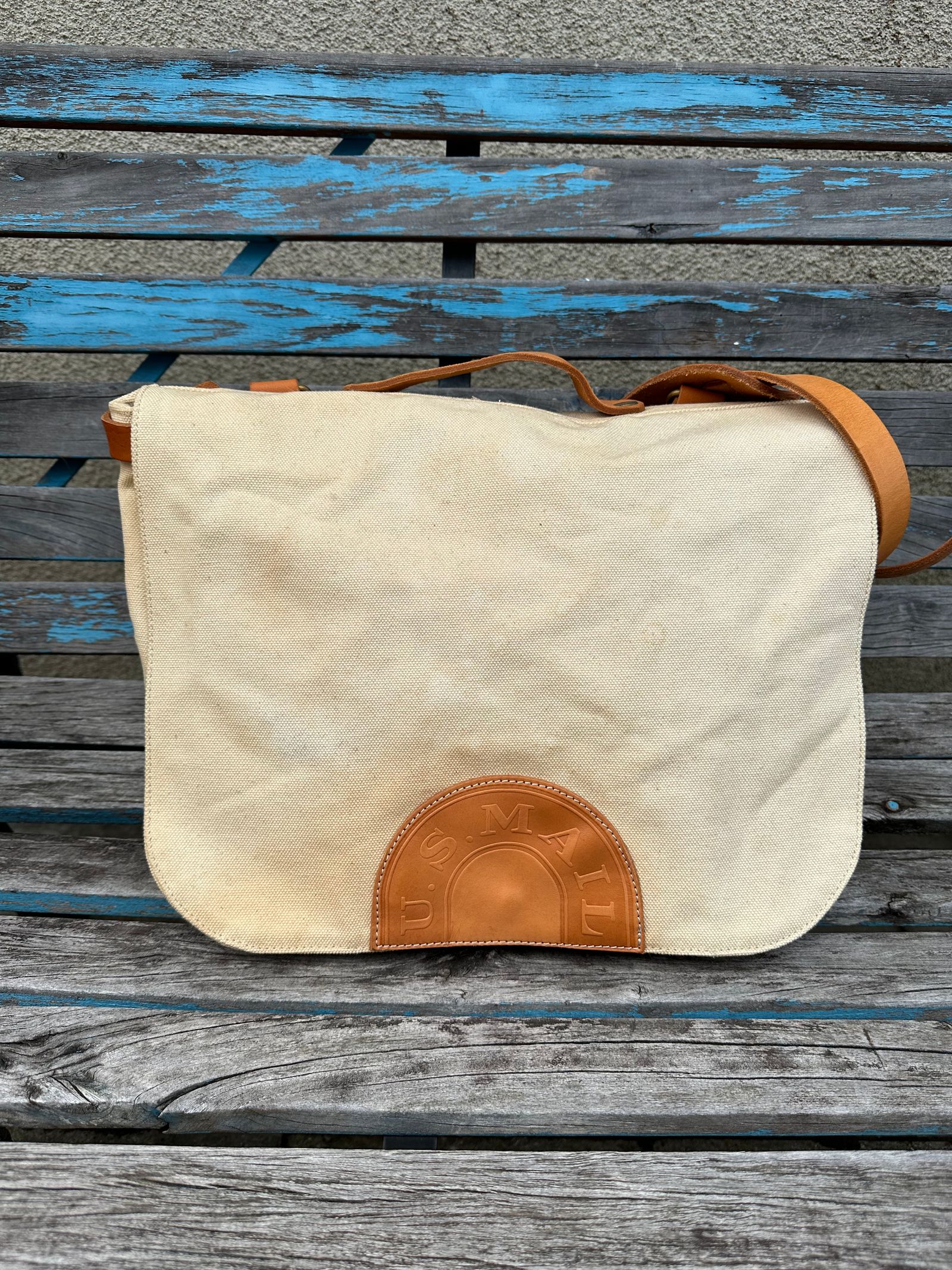 vasco - 【訳あり】VASCO(ヴァスコ)レザー×キャンバス メールバッグ