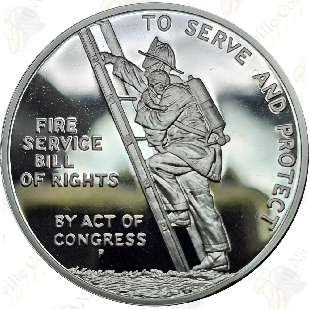 Franklin Firefighters 1 oz .999 fine silver medal (Proof