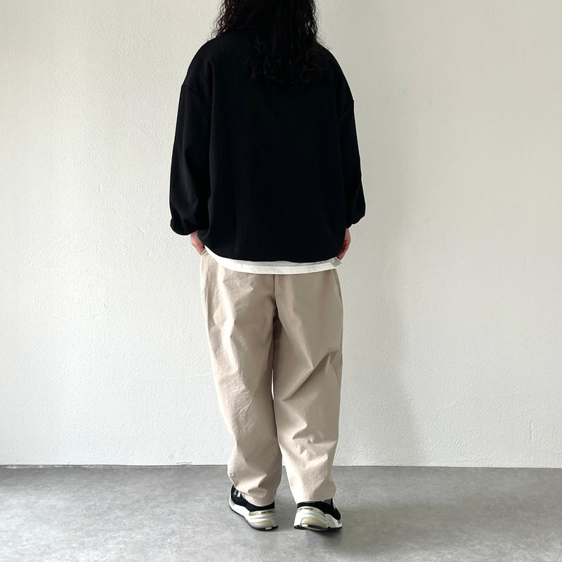 tuck wide pants / beige（タックワイドパンツ / ベージュ） | natto