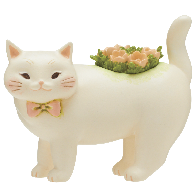 ATC ぽってりにゃんこプランター フィギュアコレクション – ネイチャー