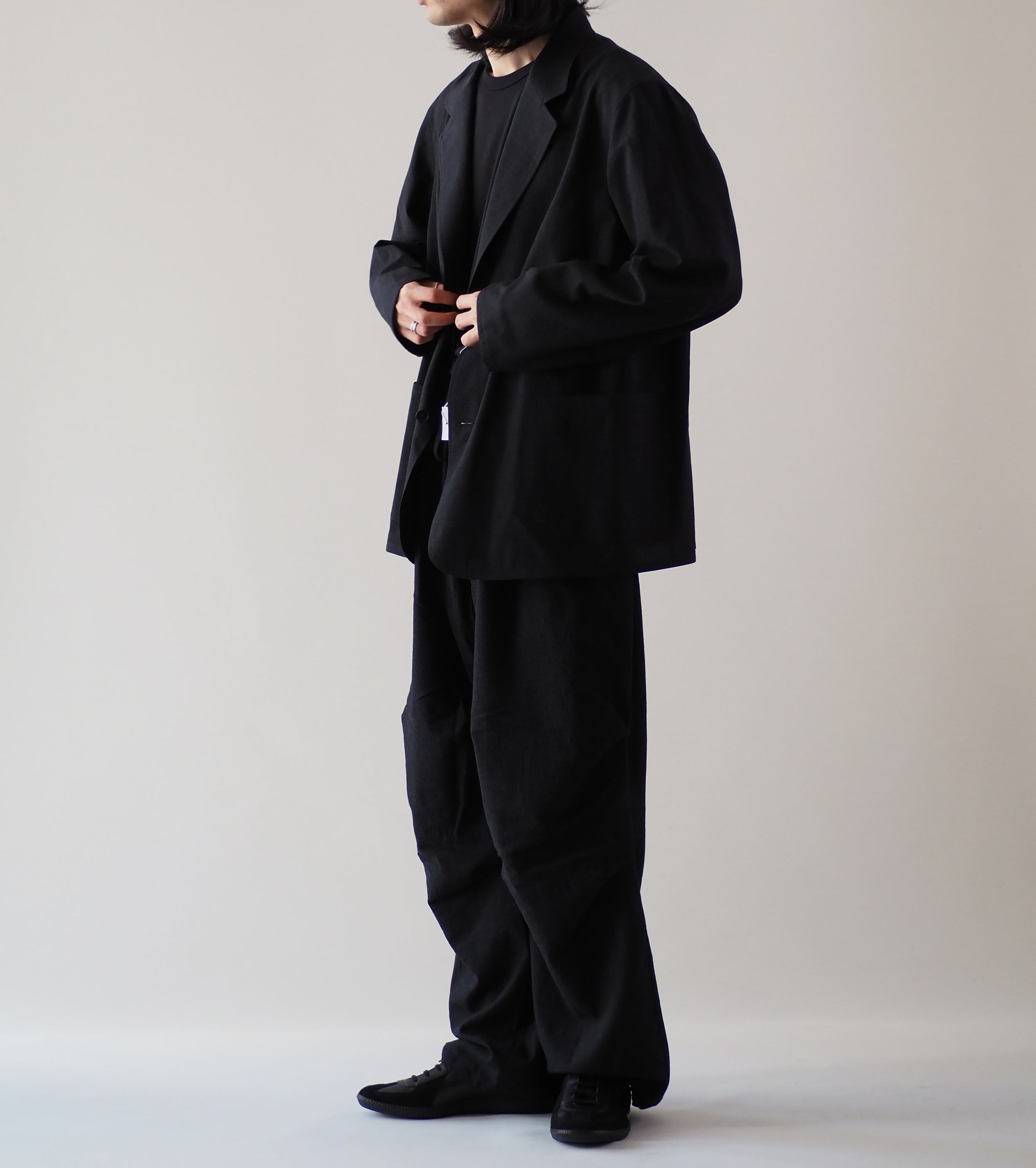 COMOLI ウール ジャケット, Charcoal – Navyblue