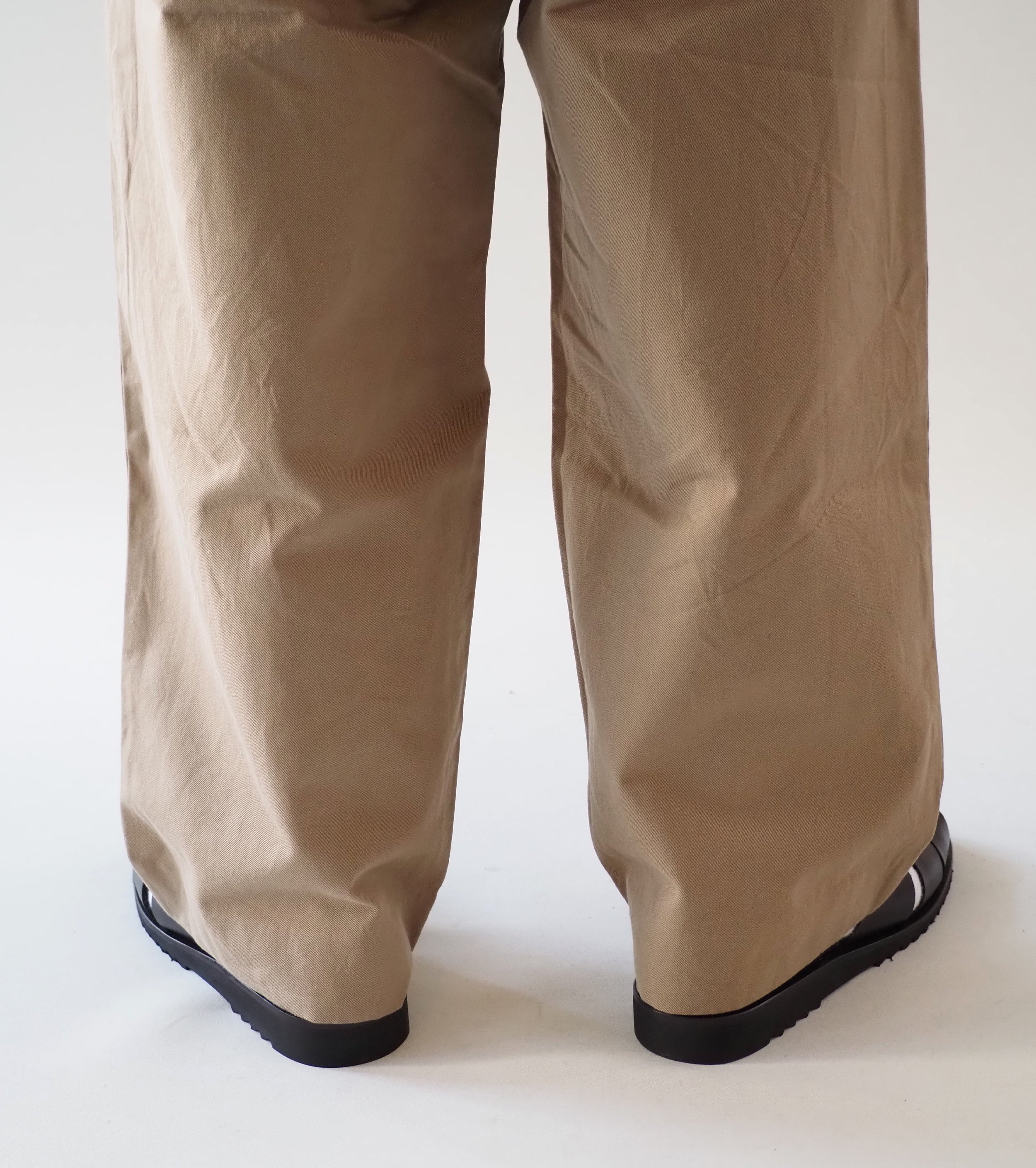 YAECA ツー タック ストレート, Khaki – Navyblue