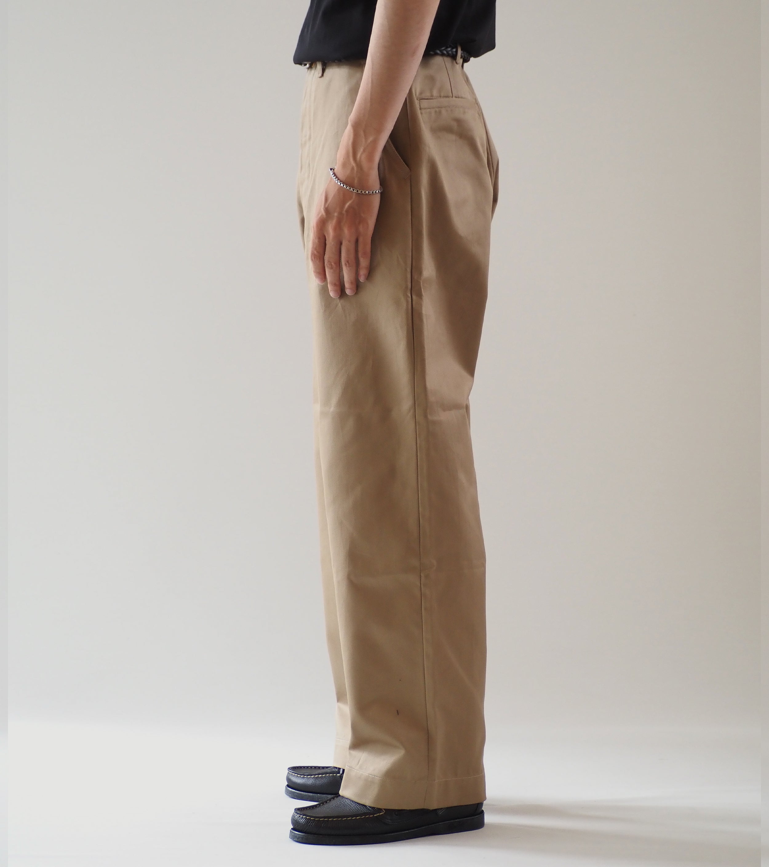 CIOTA ウエポン チノ クロス , Beige – Navyblue