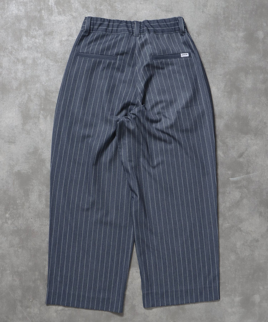 FFEIN(フェイン)】ストライプワイドタックパンツ / スラックス パンツ