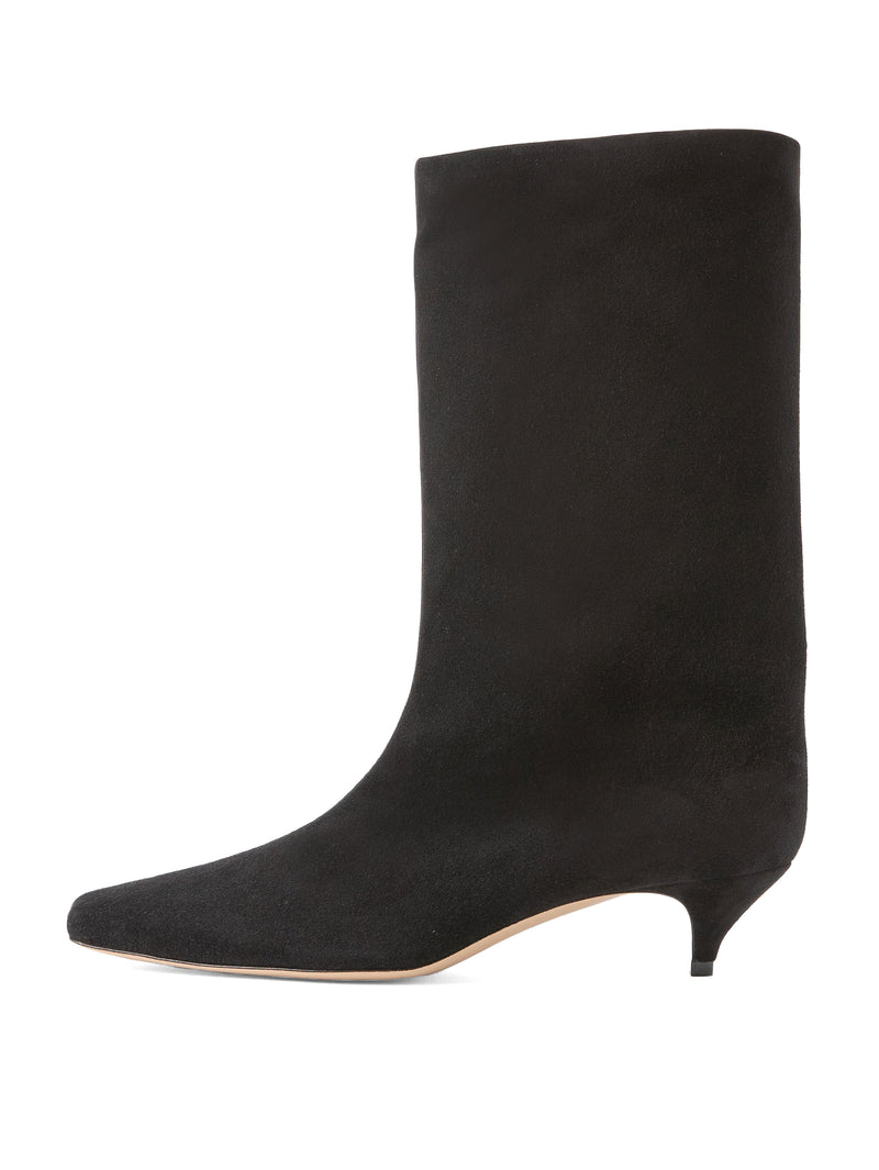 スクエアトゥースエードミドルブーツ 7321/EMA/BLACK – NEBULONI E.