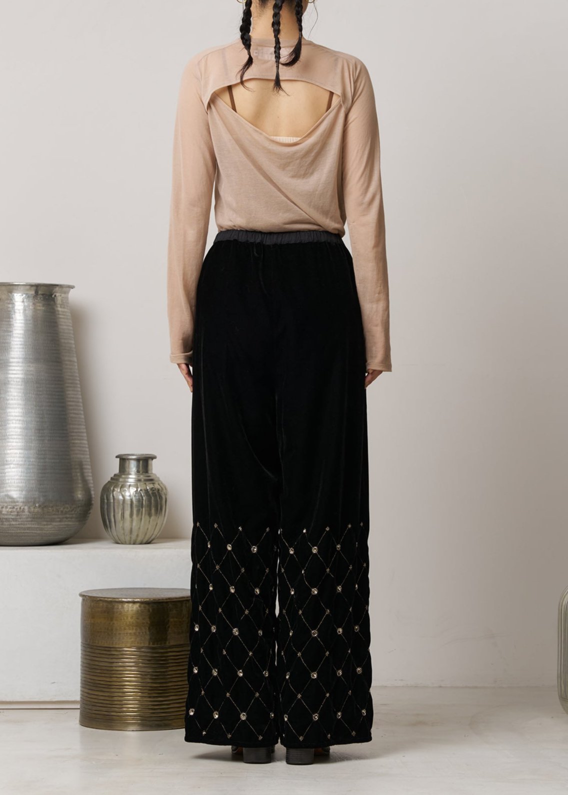 Parveen Beads Embroideryroidery Pants | Pasand by ne Quittez pas