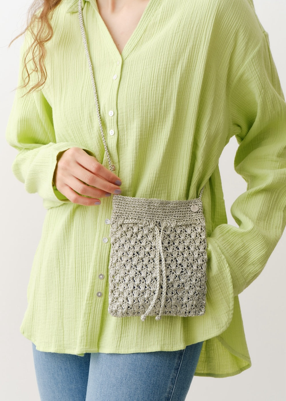 Metallic Macrame Sacoche Bag | Pasand by ne Quittez pas | パサン