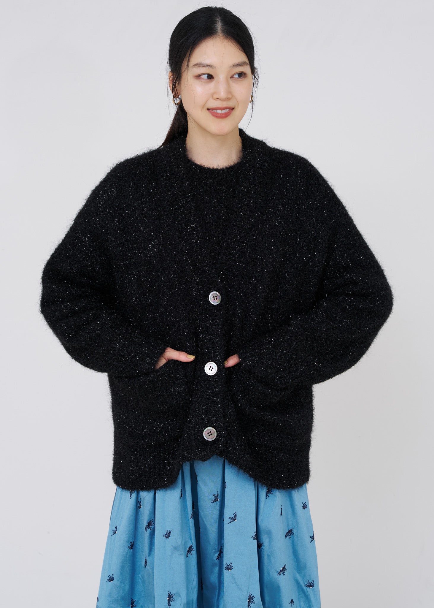 Alpaca Lurex Cardigan | Pasand by ne Quittez pas | パサンドバイ