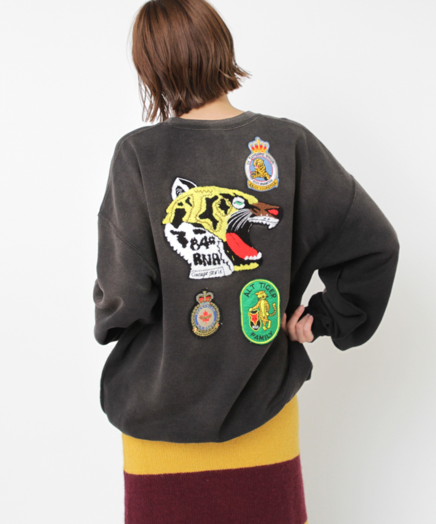 M2554 サンフェードエフェクトタイガートレーナー(M ブラック