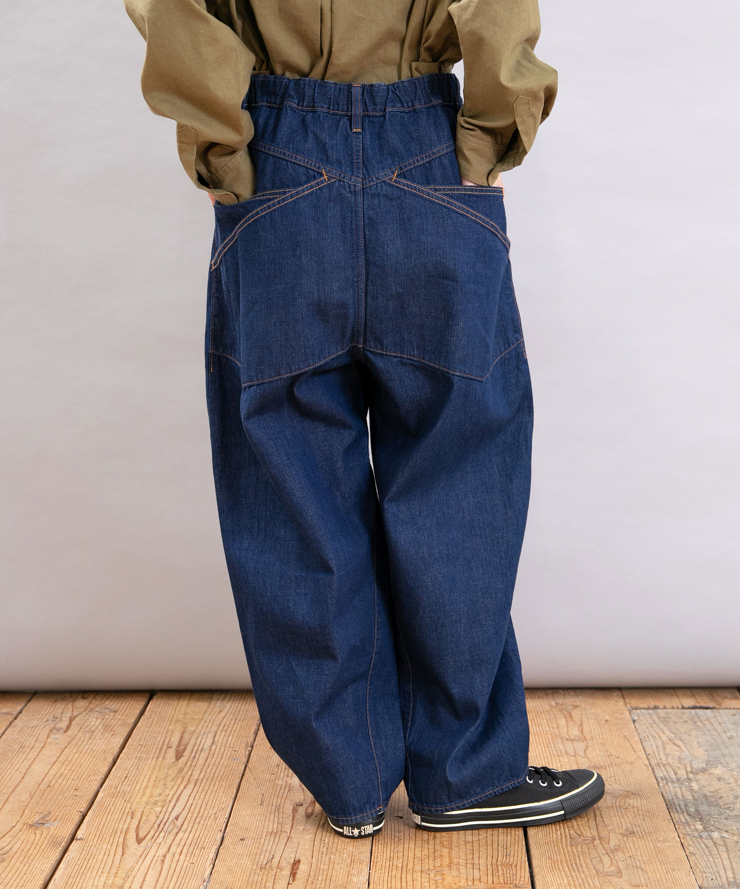 R4339 コックさんのデザインポケパンツ(F デニムワンウォッシュ
