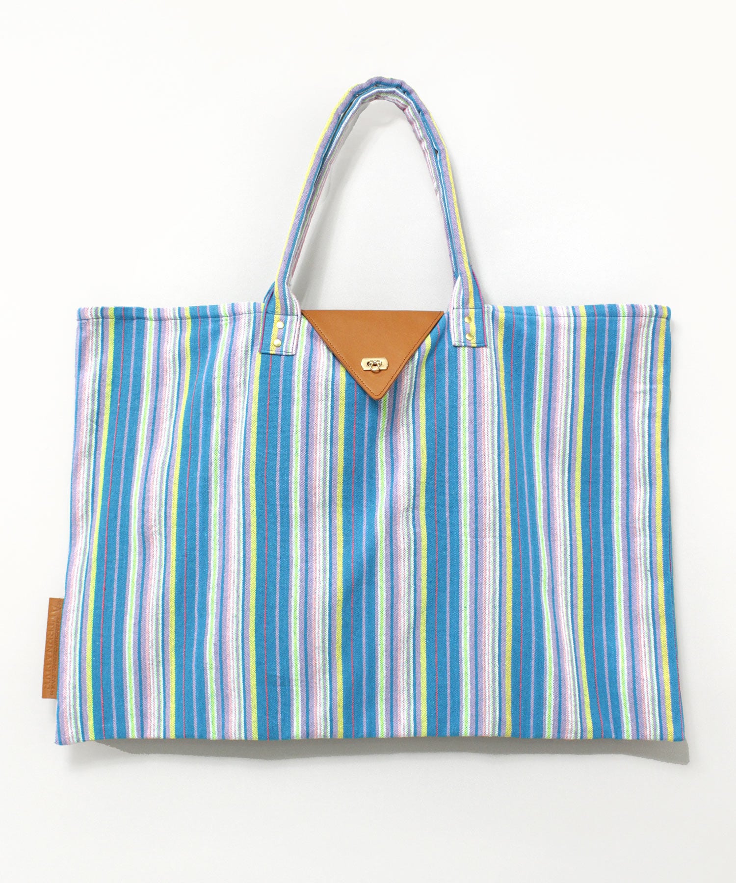 E5002 マルチストライプビッグトート(F ブルーストライプ): バッグ