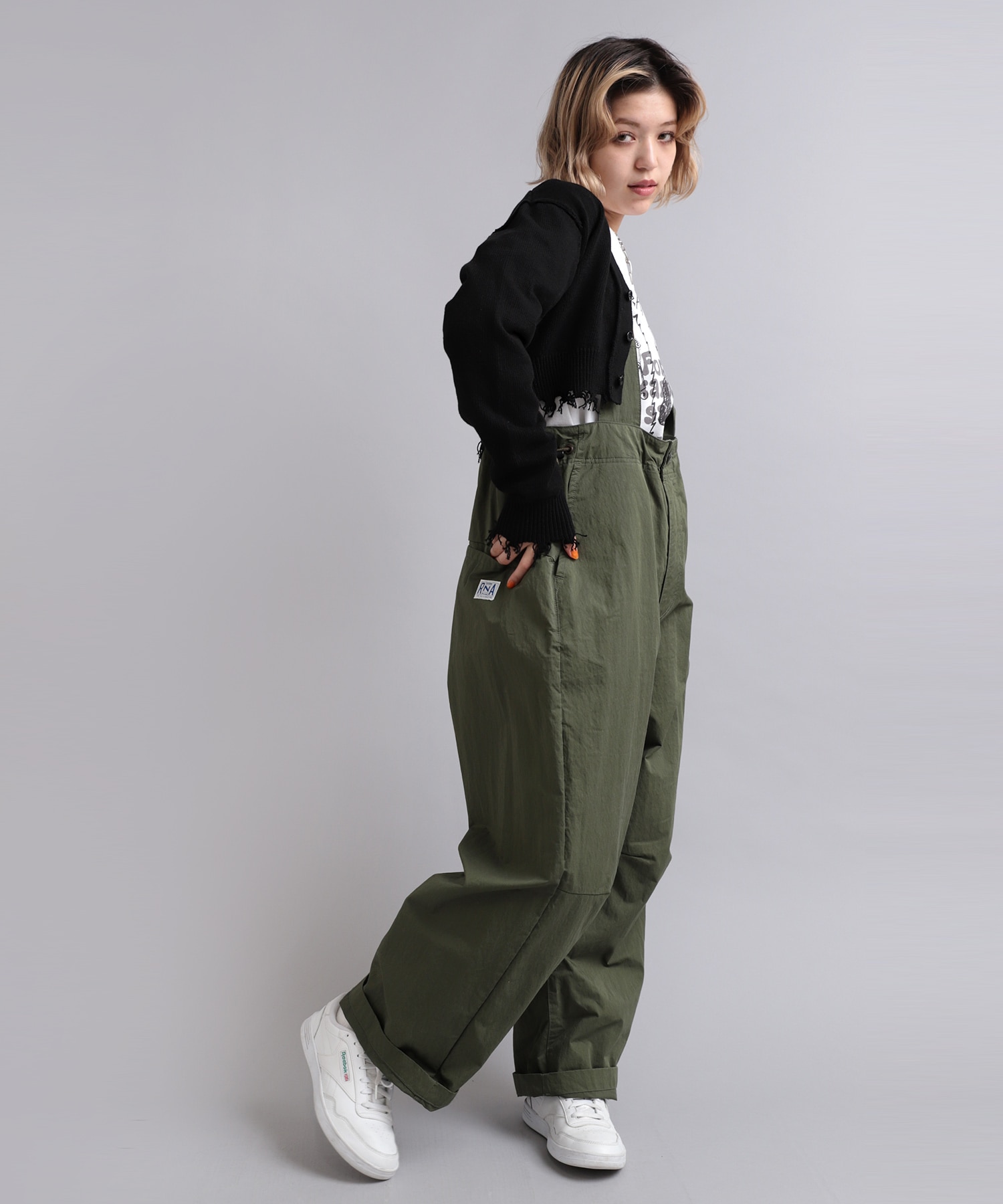 K2623 クロップドダメージカーディガン(M ホワイト): トップス - RNA